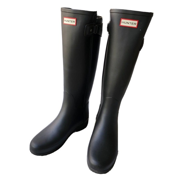 Hunter Shoes Hunter Tall Wellington Rain Boot 7 Black Matte New
